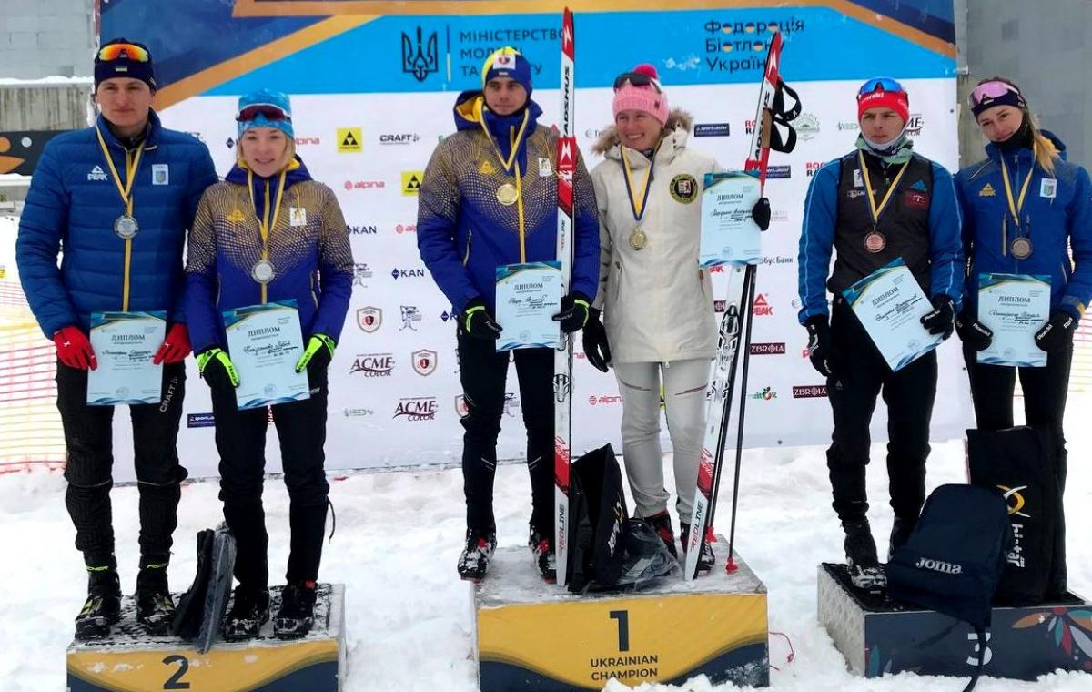 Любовь Кипяченкова и Александр Пономаренко стали серебряными призерами чемпионата Украины по биатлону